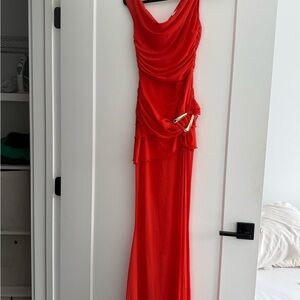 Elegant Red Maxi Dress